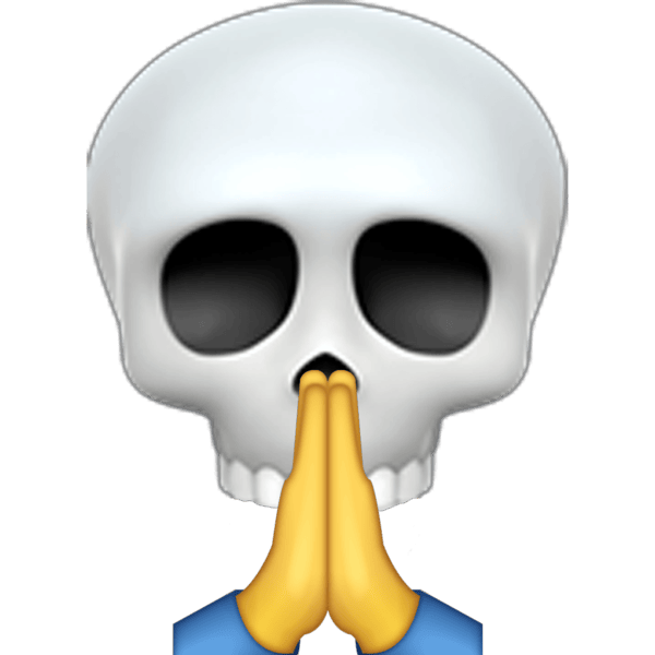Skull Top Pray emoji maker