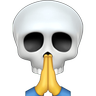 Skull Top Pray emoji maker