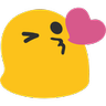Blob Kiss Heart emoji maker