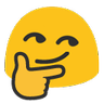 Blob Thinking Smirk emoji maker
