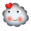 Blushing Cloud emoji