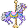 Carousel Horse Purple emoji maker