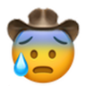 Cold Sweat Cowboy emoji maker