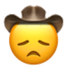 Disappointed Cowboy emoji maker