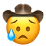 Disappointed Relieved Cowboy emoji maker