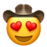 Heart Eyes Cowboy emoji maker