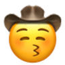 Kissing Closed Eyes Cowboy emoji maker