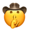 Shushing Cowboy emoji maker