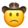Slightly Frowning Cowboy emoji maker