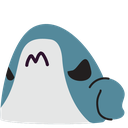 Blobshark Glare emoji