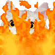 The generated aflame animated emoji GIF