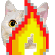 The generated fire-pixel animated emoji GIF