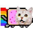 The generated nyan-cat animated emoji GIF
