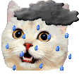 The generated raincloud animated emoji GIF
