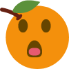 Amazed Orange emoji