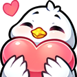 Bird Heartq emoji maker