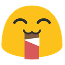Blob Eating Chocolate emoji