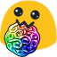 Blob Nom Rainbow Gem emoji