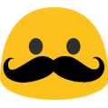 Blob Moustache emoji