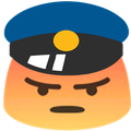 Blob Police Angry emoji