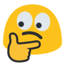 Blob Thinking Eyes emoji