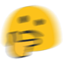 Blob Thinking Fast emoji