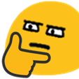 Blob Thinking Glare emoji