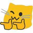 Blobcat Fingerguns emoji
