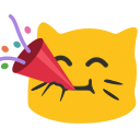 Blobcat Party Toot emoji