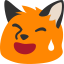 Blobfox Laughsweatq emoji