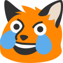 Blobfox Angry Laugh emoji maker