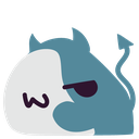 Blobshark Sneaky Devil emoji maker
