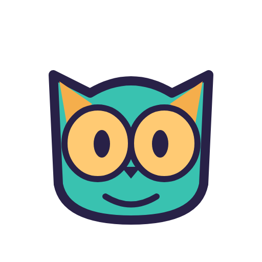 Simple teal owl logo converted from SVG to a transparent PNG