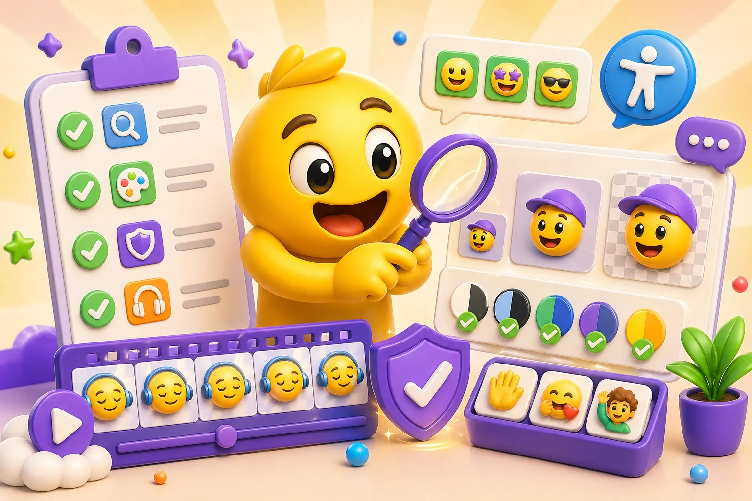 Accessible emoji preview