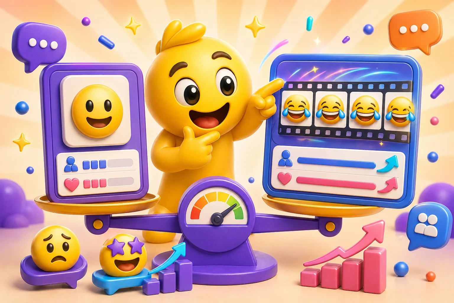 Animated vs static emojis