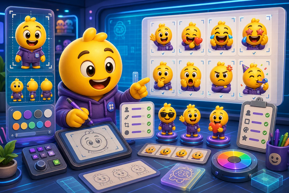 Brand Mascot AI Emoji Prompts That Keep Your Character Consistent illustration