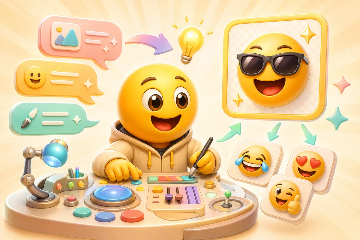 Emoji AI Studio prompt guide illustration