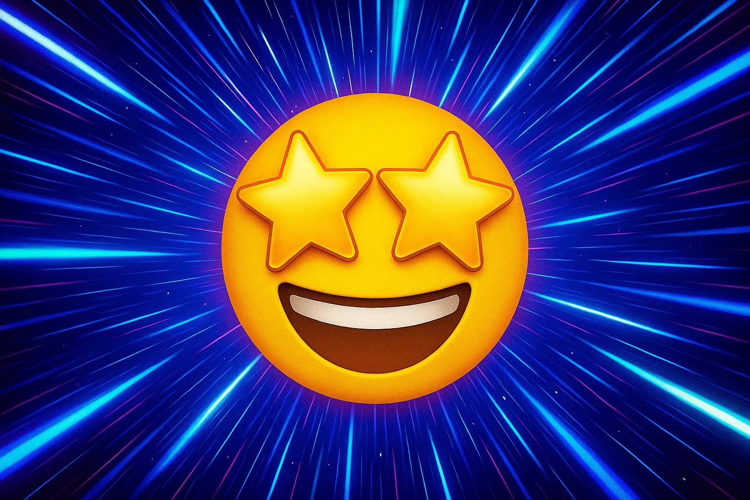 Hyperspace themed emoji animation