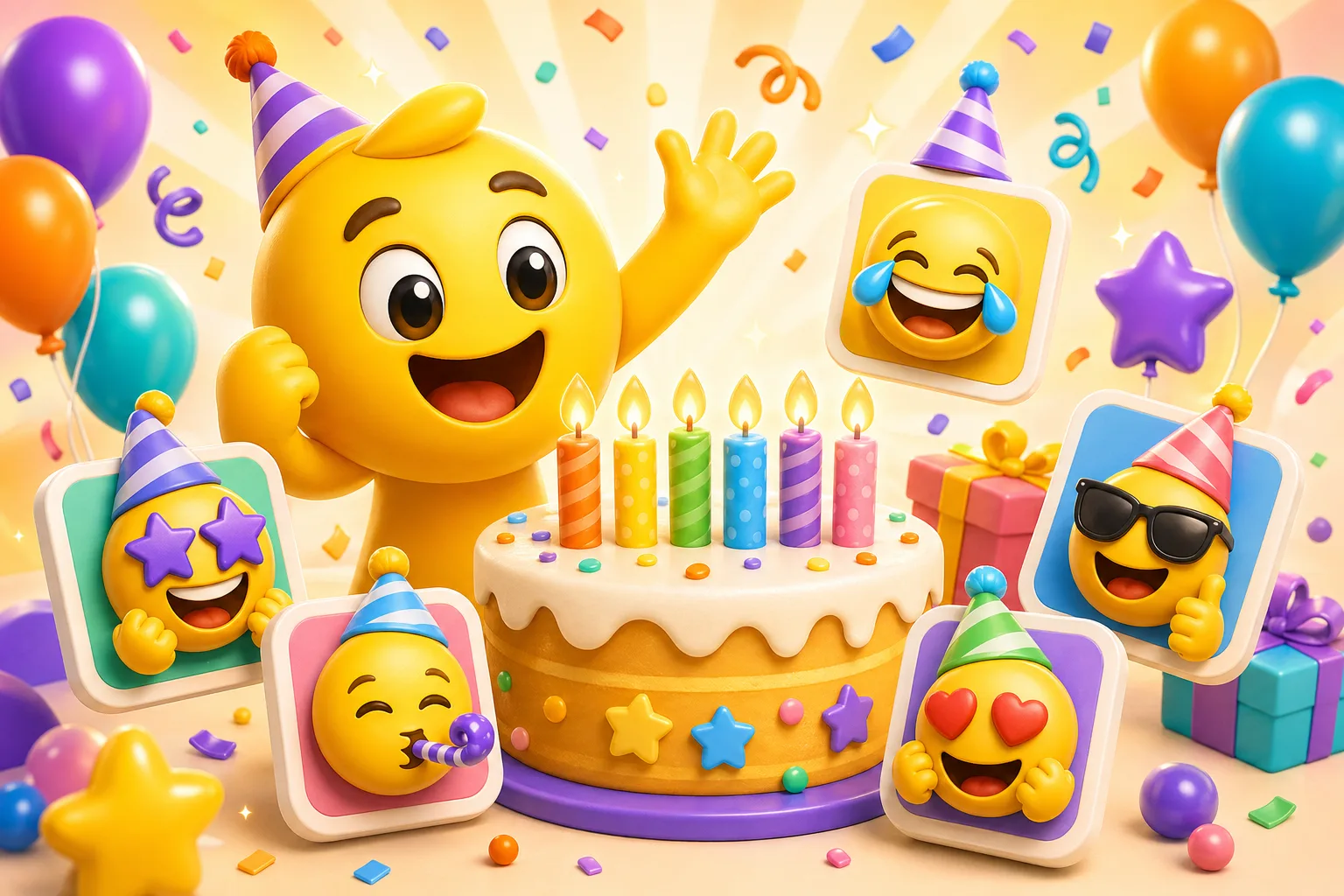 Birthday cake celebration for MakeEmoji