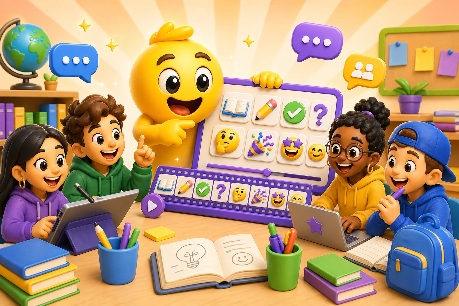 Classroom emoji set