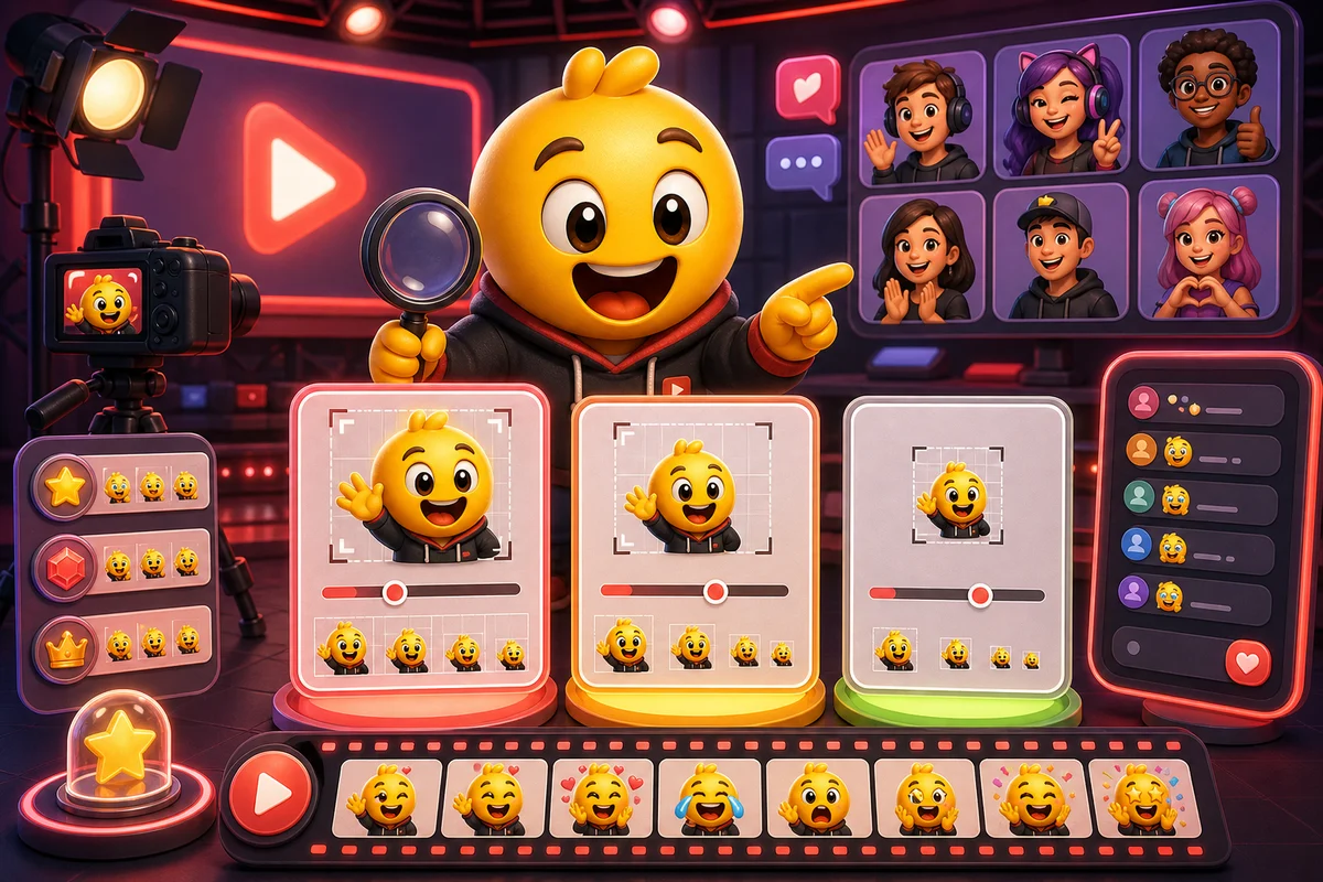 YouTube Membership Emote Size Guide illustration