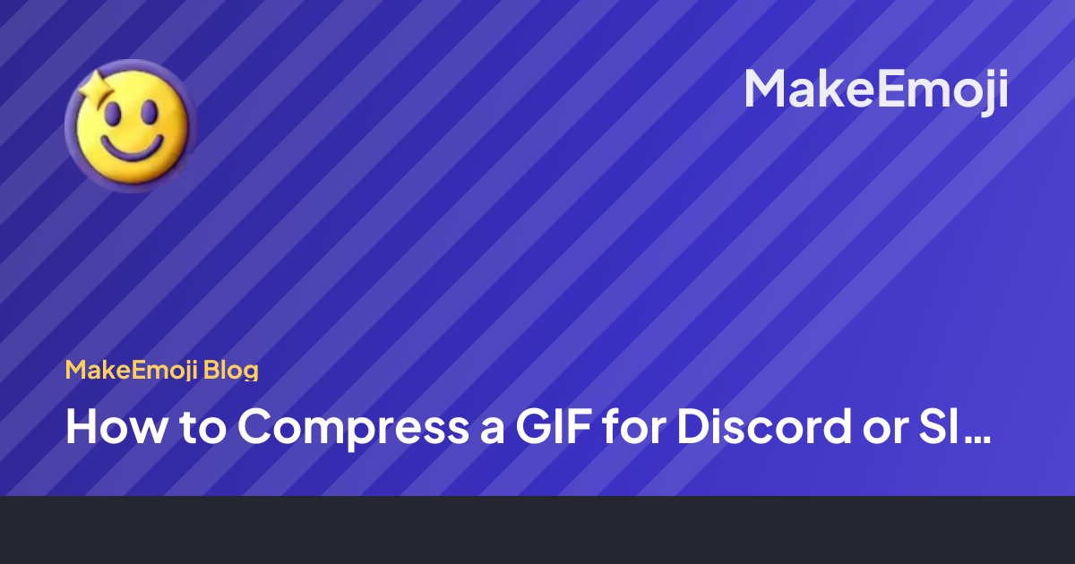 Reduce Animated GIF Size Without Ruining Edges | MakeEmoji