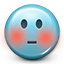 Blush Blue emoji