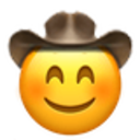 Blushing Cowboy emoji