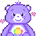 Carebear Violet emoji maker