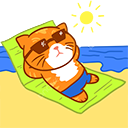 Cat Beach emoji
