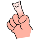 Cat Finger emoji