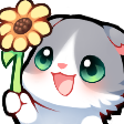 Cat Gib Flowerq emoji