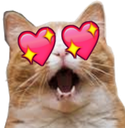 Cat Heart Eyes emoji