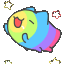 Catjump Rainbow emoji